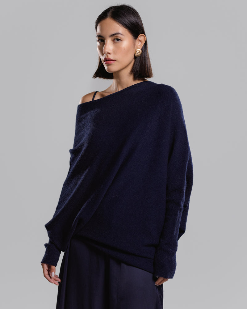 PRE-ORDER | Asymmetric Draped | Navy