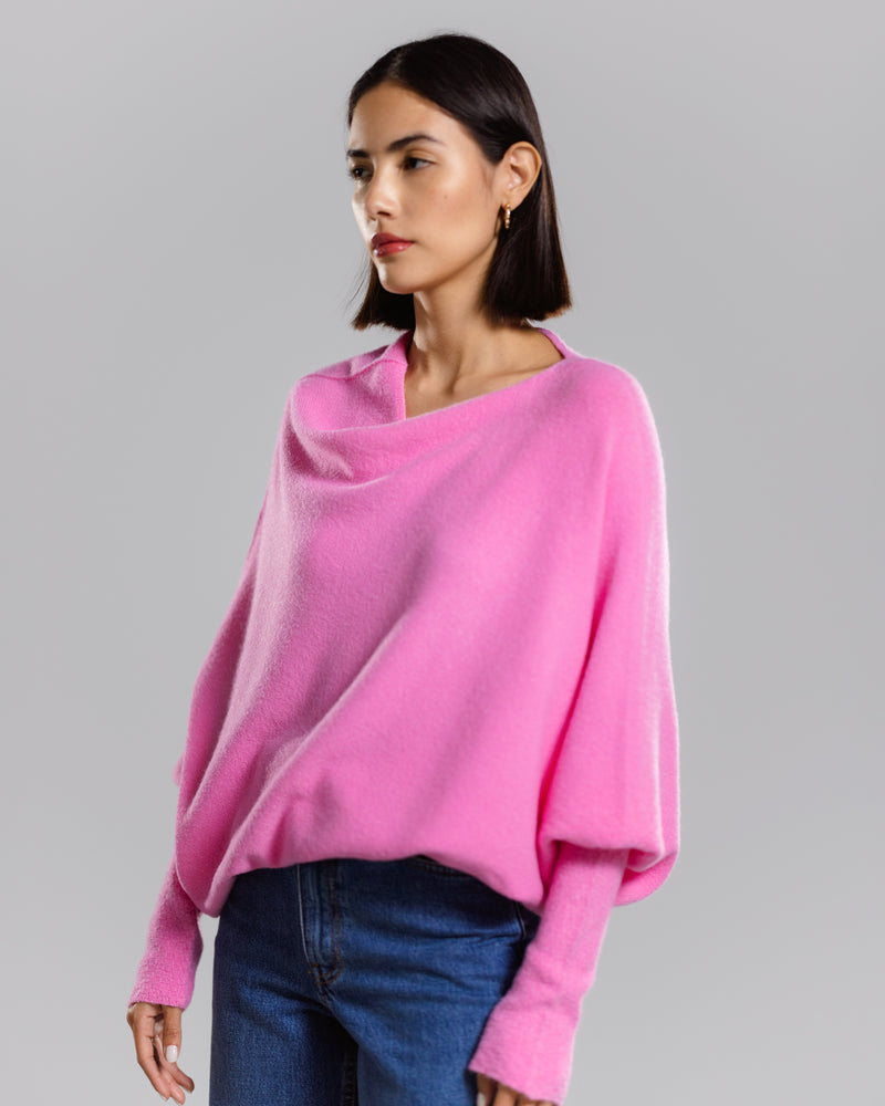 Asymmetric Draped | Posh Pink