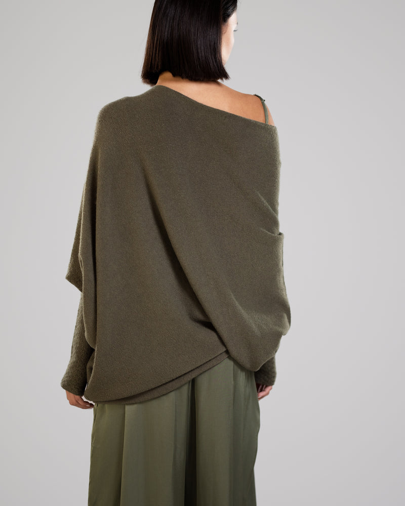 Asymmetric Draped | Khaki