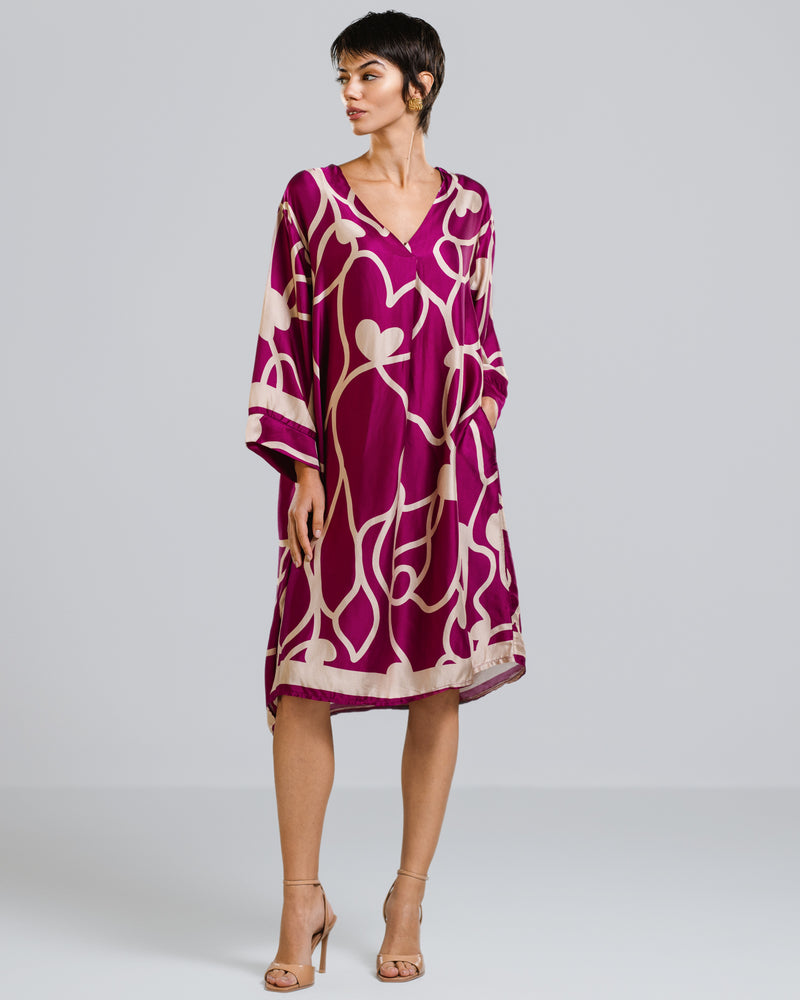 Jasmine Throw On Satin Dress | Violet