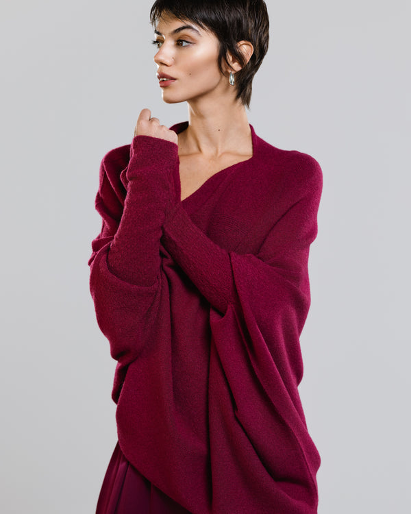 Asymmetric Draped | Burgundy