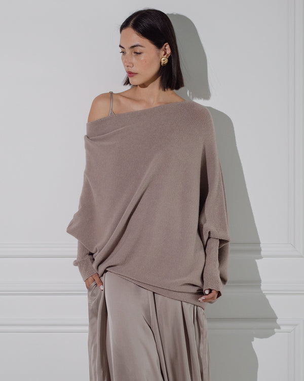 Asymmetric Draped | Mocha