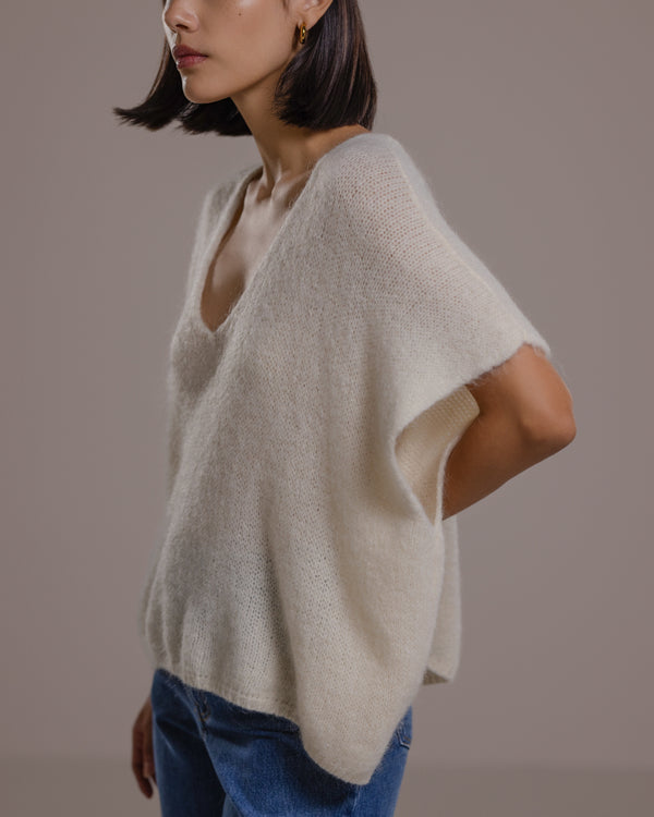 Selene Sweater | Ivory | Mohair Blend