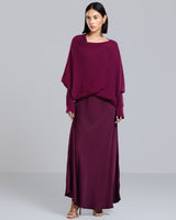 Camilla Bias Satin Skirt | Burgundy