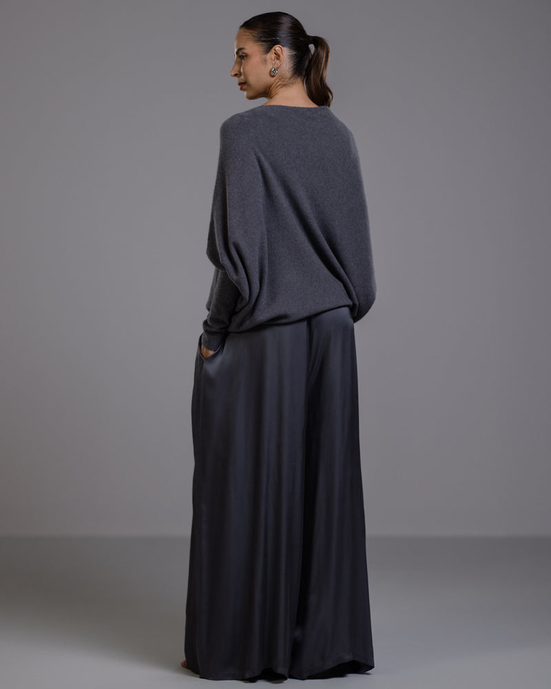 Asymmetric Draped | Charcoal