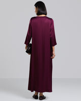 Dahlia Satin Dress | Burgundy