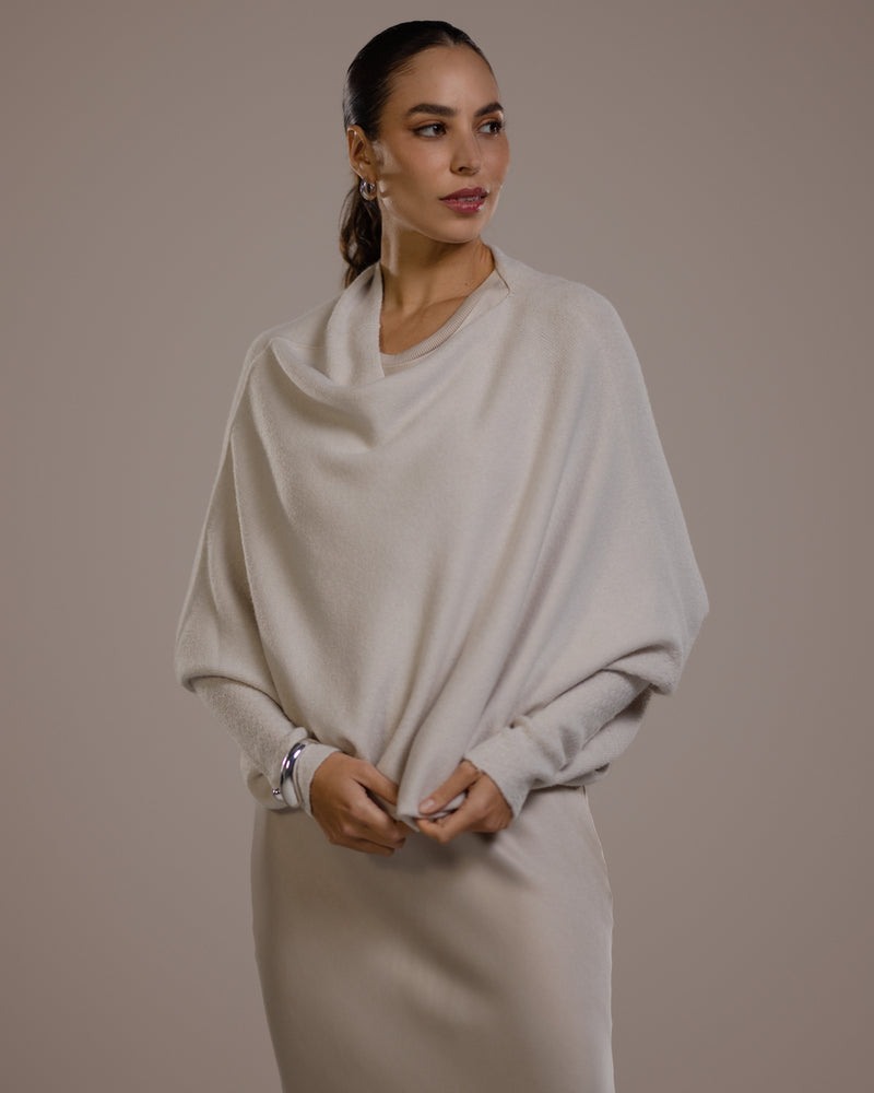 Asymmetric Draped | Light Beige