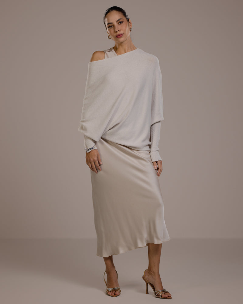 Asymmetric Draped | Light Beige