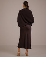 Asymmetric Draped | Espresso Brown