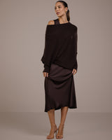 Asymmetric Draped | Espresso Brown