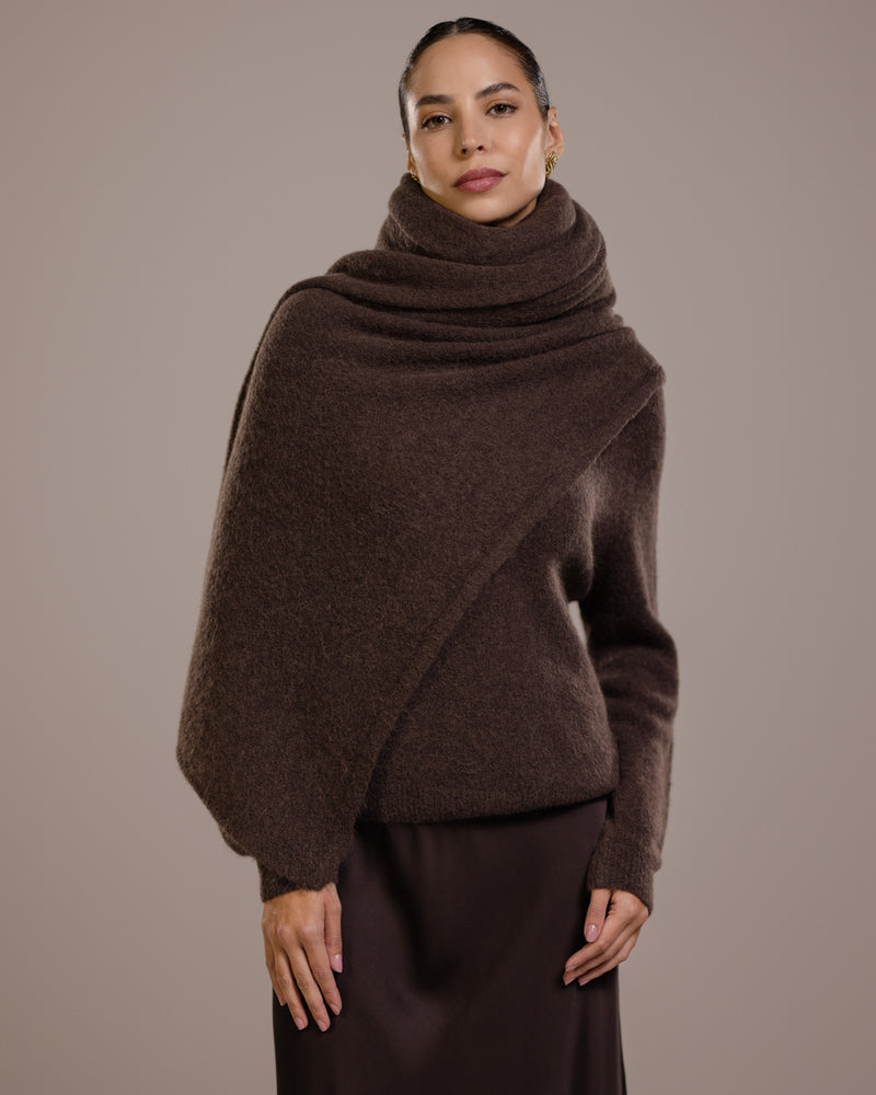 Priscilla Sweater | Espresso Brown | Alpaca Blend