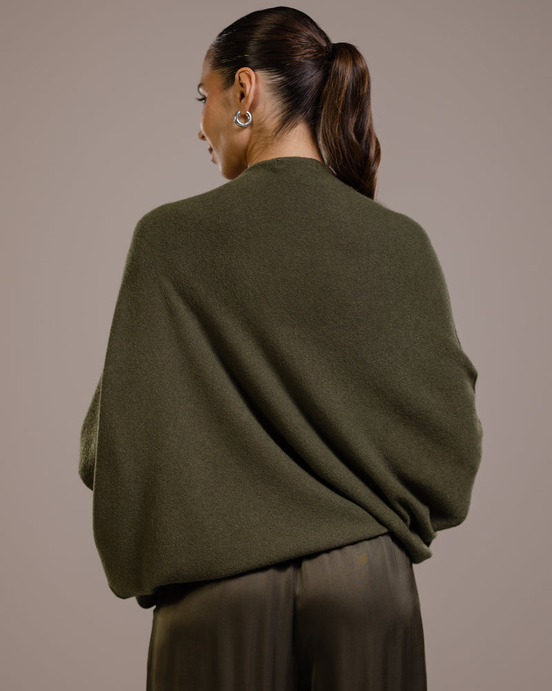 PRE-ORDER | Asymmetric Draped | Khaki