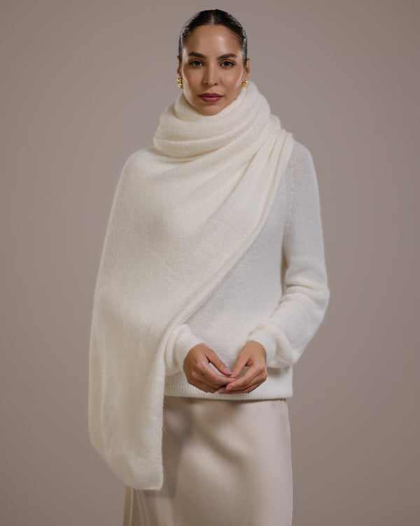 NEW | Sonya Soft Shawl | Ivory | Alpaca Blend