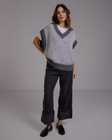 Octavia Open Side Knitted Vest | Grey