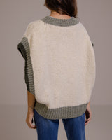 Octavia Open Side Knitted Vest | Khaki