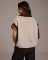 Octavia Open Side Knitted Vest | Espresso Brown