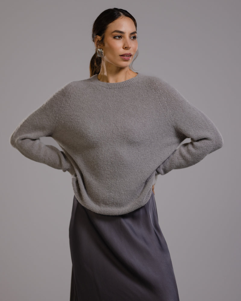 Priscilla Sweater | Grey | Alpaca Blend