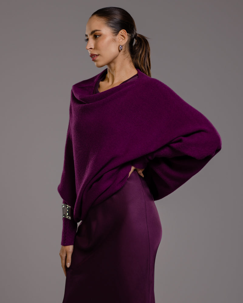 Asymmetric Draped | Violet