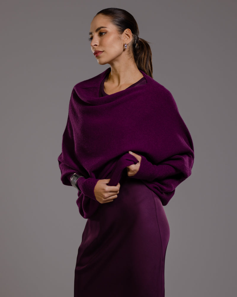 Asymmetric Draped | Violet