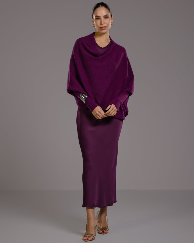 Sabrina Sleeveless Satin Dress | Violet