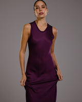 Sabrina Sleeveless Satin Dress | Violet