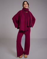 Ribbed Shawl | Burgundy