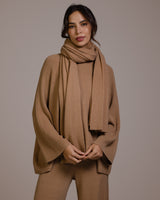 Ribbed Shawl | Camel