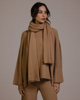 Ribbed Shawl | Camel