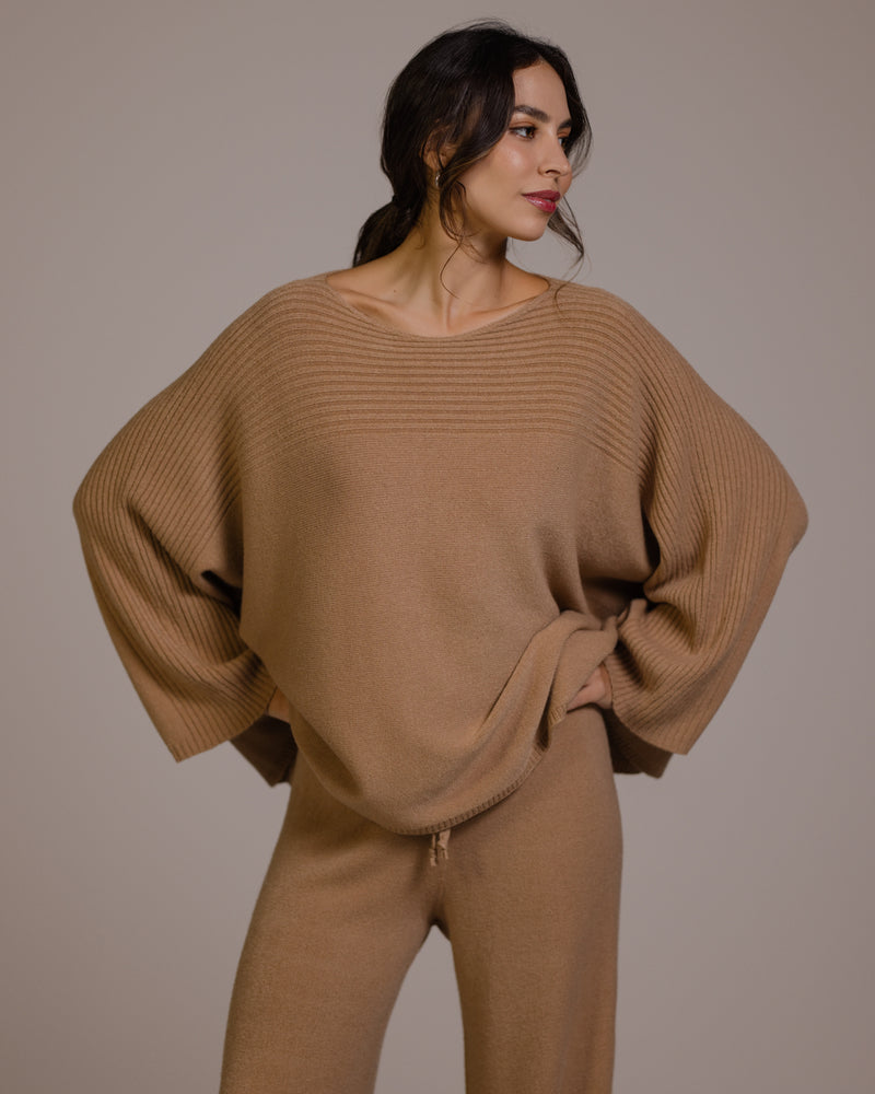 Ribbed Sweater Camel