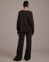 Joyce Open Cardigan | Espresso Brown | Cashmere-Wool Blend