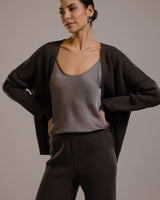 Joyce Open Cardigan | Espresso Brown | Cashmere-Wool Blend