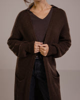 Yasmin Open Cardigan | Espresso Brown | Alpaca Blend