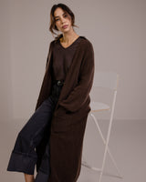 Yasmin Open Cardigan | Espresso Brown | Alpaca Blend