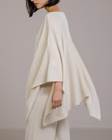 Elle Poncho | Light Beige | Cashmere-Wool Blend