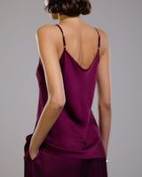 Cordelia Satin Vest | Burgundy