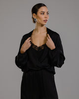 Margot Wrap Blouse | Black