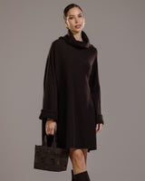 Clara Longline Sweater | Espresso Brown | Wool-Cashmere Blend