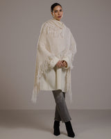 Sophie Throw On Poncho | Light Beige