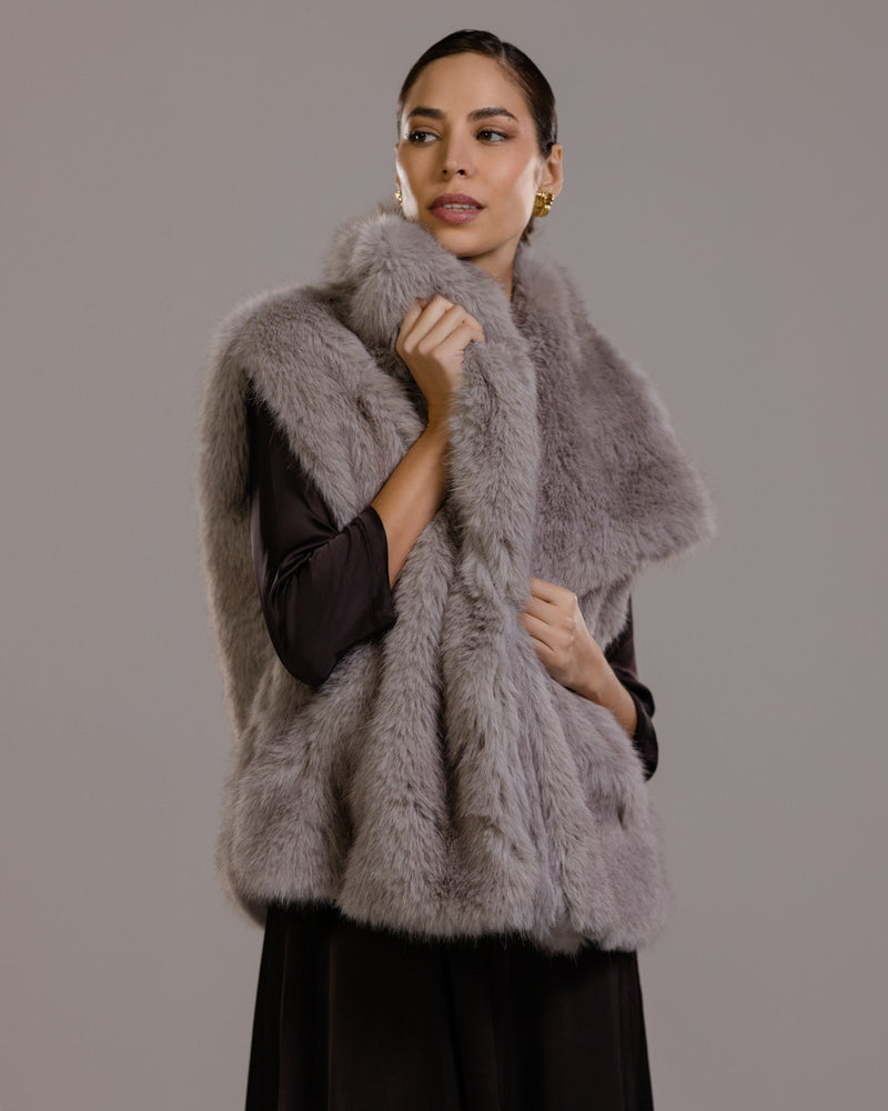 Gala Sleeveless Faux Fur Gilet | Mink