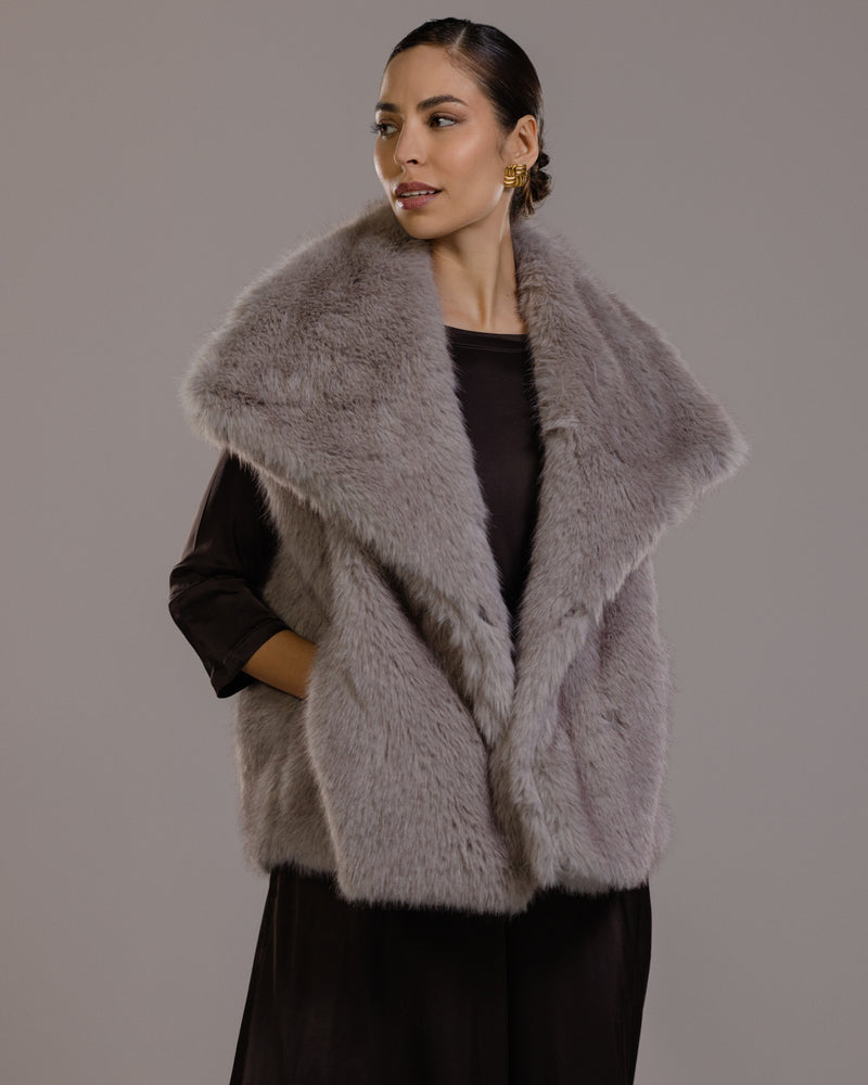 Gala Sleeveless Faux Fur Gilet | Mink