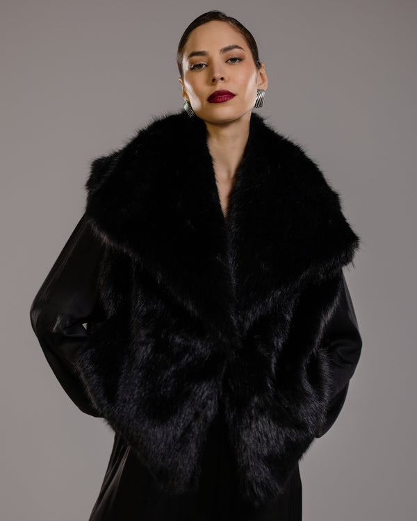 Gala Sleeveless Faux Fur Gilet | Black