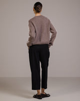 Lucille Zip Sweater | Mocha | Mohair Blend