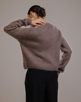 Lucille Zip Sweater | Mocha | Mohair Blend