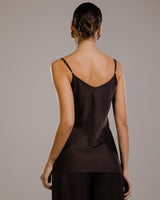 Cordelia Satin Vest | Espresso Brown