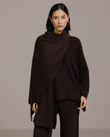 Ribbed Shawl | Espresso Brown