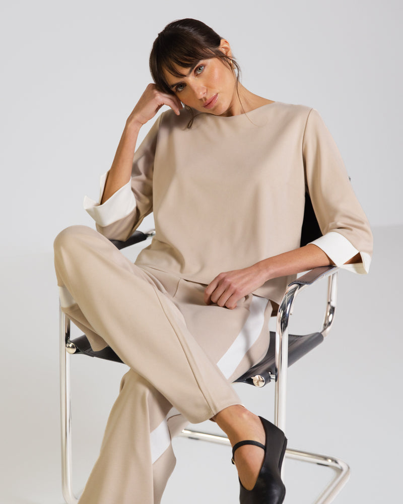 Bellamy Draped Top | Beige