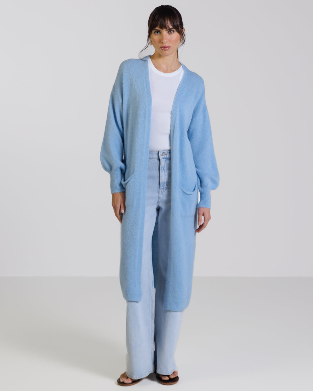 Yasmin Open Cardigan | Lime | Alpaca Blend