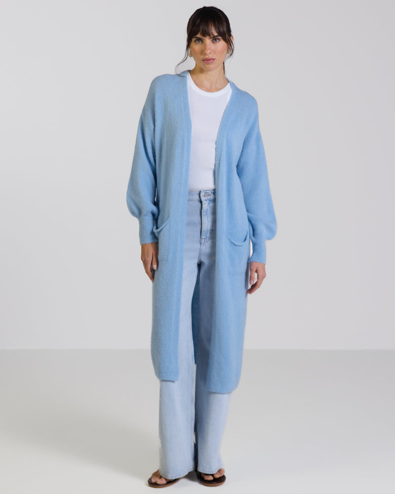 Yasmin Open Cardigan | Light Blue | Alpaca Blend