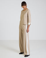 Bellamy Elastic Waist Trousers | Beige