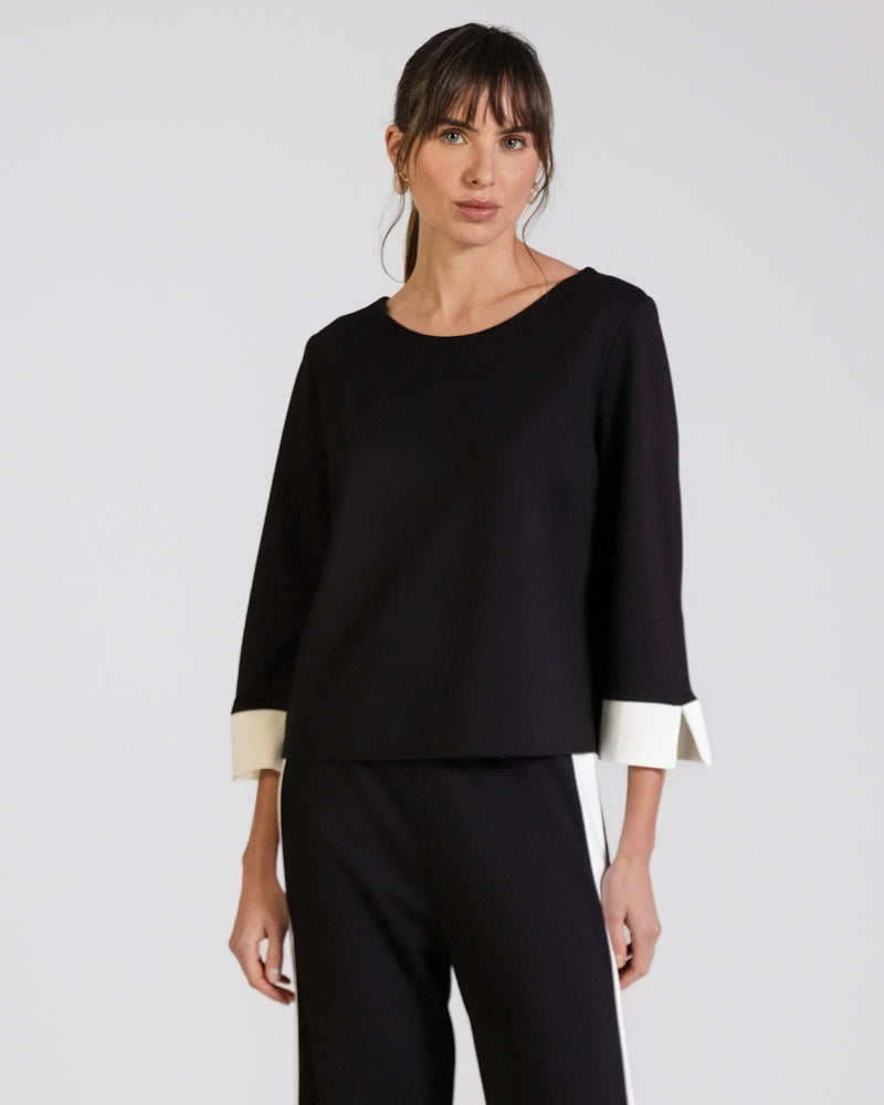 Bellamy Draped Top | Black